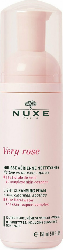 Nuxe Very Rose Light Cleansing Foam Αφρός Καθαρισμού Προσώπου, 150ml