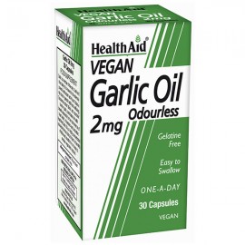 Health Aid – Garlic Oil 2mg Έλαιο Σκόρδου για Ενίσχυση Ανοσοποιητικούμ Καρδιά & Χοληστερίνη 30caps