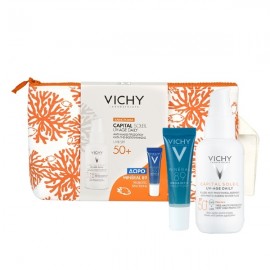 Vichy PROMO PACK -2022- Capital Soleil Anti-Age UV Daily, SPF50+ Αντηλιακό Προσώπου Κατά Των Ρυτίδων 40ml & ΔΩΡΟ Mineral 89 Probiotic Fractions 10ml.