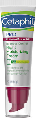 Cetaphil Pro Redness Control Night Moisturizing Cream Ενυδατική Κρέμα Νύχτας για Ευαίσθητο & με Τάση για Ερυθρότητα Πρόσωπο - Ιδανικό για Ροδόχρου Νόσο, 50ml