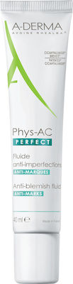 A-Derma Phys-AC Perfect Anti-Blemish Fluid, Λεπτόρρευστη Κρέμα κατά των Ατελειών & των Σημαδιών 40ml