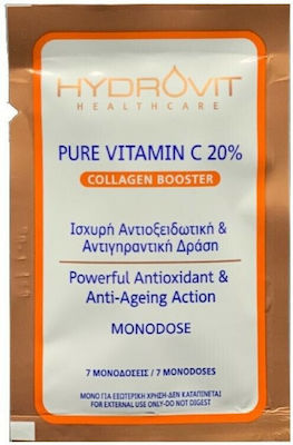 Hydrovit Pure Vitamin C 20% Collagen Booster 7 Monodoses - Ορός Αντιγήρανσης Προσώπου