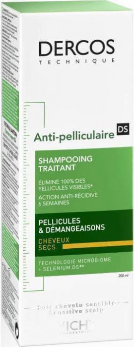 Vichy Dercos Anti Dandruff Shampoo Dry Hair Αντιπιτυριδικό Σαμπουάν / Ξηρά Μαλλιά 200ml