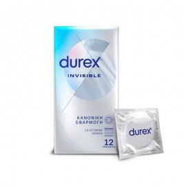 Durex Invisible Προφυλακτικά Εξαιρετικά Λεπτά 12Τμχ.