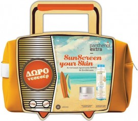 Medisei Panthenol Extra Πακέτο Προσφοράς SunScreen your Skin Sun Care Invisible Mist Spf50, 100ml & Day Cream Spf15, 50ml & Δώρο Νεσεσέρ Mist Πολύ Υψηλής Αντηλιακής Προστασίας για το Πρόσωπο & Ενυδατική Κρέμα Ημέρας Χαμηλής Αντηλιακής Προστασίας