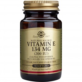 Solgar Vitamin E 200IU Συμπλήρωμα Διατροφής Βιταμίνη Ε με Ισχυρή Αντιοξειδωτική Δράση, Συμβάλλει στην Υγεία του Καρδιαγγειακού & Ανοσοποιητικού Συστήματος - Ιδανική για Όμορφο Δέρμα, 50softgels