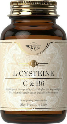 Sky Premium Life L-Cysteine Vitamins C & B6 Συμπλήρωμα Διατροφής με Αντιοξειδωτική Δράση & Ενισχύει το Ανοσοποιητικό, 60tabs