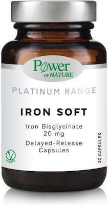 Power Of Nature Platinum Range Iron Soft Συμπλήρωμα Διατροφής με Σίδηρο, 30caps