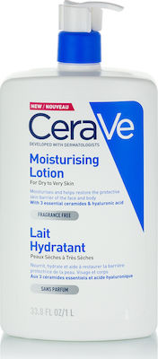 CeraVe Moisturising Lotion Ενυδατικό Γαλάκτωμα 1Lt. Ενυδατώνει και βοηθά στην αποκατάσταση του επιδερμικού φραγμού στο πρόσωπο και το σώμα. Ξηρό - Πολύ Ξηρό Δέρμα 1000ml