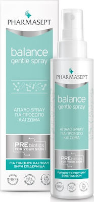 PHARMASEPT Balance Gentle Spray . Απαλό spray καθημερινής χρήσης για πρόσωπο, σώμα & περιοχή ντεκολτέ.Ιδανικό για την ανακούφιση της ξηρής / πολύ ξηρής και ευαίσθητης επιδερμίδας. 100ml