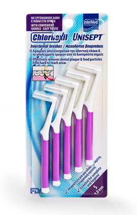 INTERMED Chlorhexil Unisept Interdental Brushes S 1,0mm 5 τμχ