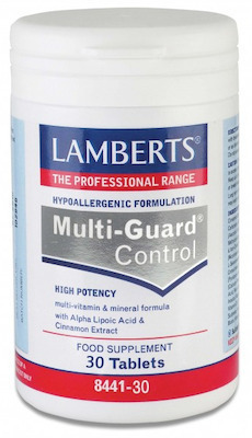 Lamberts Multi Guard Control (30tabs) - Φόρμουλα Βιταμινών & Μετάλλων με Εκχύλισμα Κανέλας