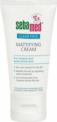 Sebamed Clear face Mattifying Cream Κρέμα Κατά Του Λιπαρού Δέρματος Για Μείωση & Ρύθμιση Της Παραγωγής Σμήγματος 50ml