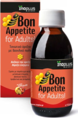 Inoplus Bon Apetite for Adults, Τονωτικό Σιρόπι Όρεξης με Βασιλικό Πολτό 150ml