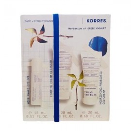 Korres PROMO PACK Ελληνικό Γιαούρτι Gel Ματιών 15ml, Καθαριστικό 20ml & Κρέμα Προσώπου 20ml.