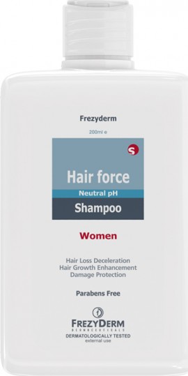 FREZYDERM HAIR FORCE SHAMPOO WOMEN Σαμπουάν για την Γυναικεία Τριχόπτωση 200ml