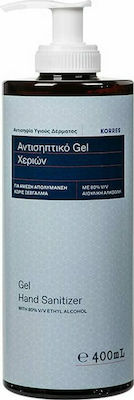 Korres Gel Hand Sanitizer Αντισηπτικό Gel Χεριών 80% με Αντλία 400ml