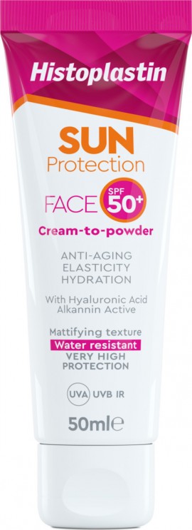 Histoplastin Sun Protection Face Cream to Powder SPF50 Αντηλιακή Κρέμα Προσώπου Καθημερινής Χρήσης, 50ml