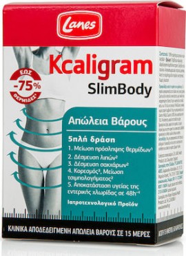 Lanes Kcaligram Slim Body Συμπλήρωμα διατροφής με 5πλή δράση για Απώλεια Βάρους, 60 κάψουλες