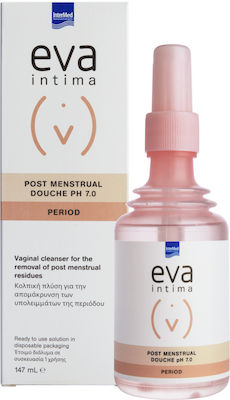 Intermed Eva Intima Post Menstrual Douche pH 7.0 για Κολπική Πλύση για την Απομάκρυνση των Υπολειμμάτων της Περιόδου 147ml