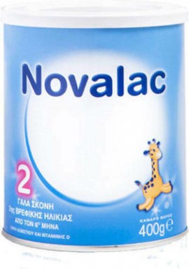 Novalac 2 6-12m Γάλα 2ης Βρεφικής Ηλικίας από τον 6ο Μήνα έως τον 12ο Μήνα, 400gr