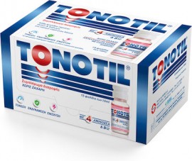 Tonotil Συμπλήρωμα Διατροφής με 4 Αμινοξέα B12 15 vials x 10ml