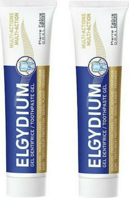 Elgydium Multi-Action Οδοντόκρεμα Προστασία Από Τερηδόνα, Οδοντική Πλάκα - Δροσερή Αναπνοή Πακέτο Προσφοράς Mε 50% Έκπτωση Στο Δεύτερο Προϊόν 2x75ml