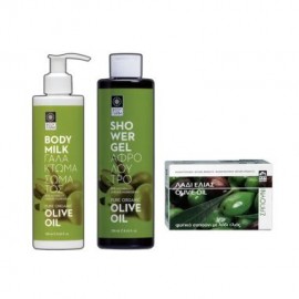 Bodyfarm Olive Oil Gift Set Λάδι Ελιάς Αφρόλουτρο 250ml & Γαλάκτωμα Σώματος 250ml & Σαπούνι 110gr