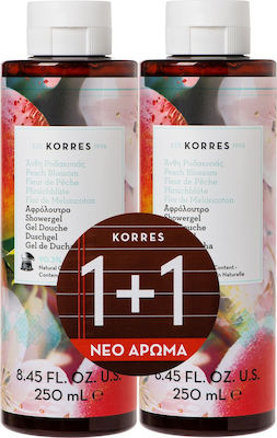 Korres Peach Blossom Showergel 250ml 1+1 - Αφρόλουτρο Άνθη Ροδακινιάς