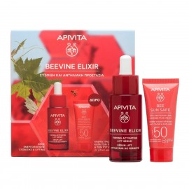 Apivita Beevine Elixir Promo Set, Πακέτο με Ορό Ενεργοποίησης Σύσφιξης 30ml & ΔΩΡΟ Κρέμα Προσώπου κατά των Πανάδων & Ρυτίδων SPF50 15ml