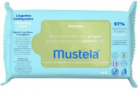 Mustela Eco-Responsible Natural Fiber​​​​​​​ Cleansing Wipes 60 Τεμάχια Απαλά Μαντηλάκια Καθαρισμού Σχεδιασμένα με Οικολογικές Ίνες, Φιλικά προς το Περιβάλλον
