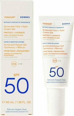 Korres Yoghurt Sunscreen Face Cream SPF50 ( 40ml ) - Αντηλιακή Κρέμα / Τζελ Προσώπου & Ματιών