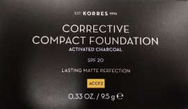 Korres Activated Charcoal Corrective Compact Make Up SPF20 A