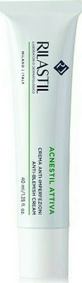 Rilastil Acnestil Attiva Anti-Blemish Cream 40ml - Eνυδατική Kρέμα Προσώπου Για Μικτή Λιπαρή Με Τάση Ακμής Επιδερμίδα