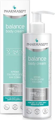 PHARMASEPT Balance Body Cream, Κρέμα Καθημερινής Χρήσης για Πρόσωπο & Σώμα, ιδανική για την ξηρή / πολύ ξηρή και ευαίσθητη επιδερμίδα  - 250ml