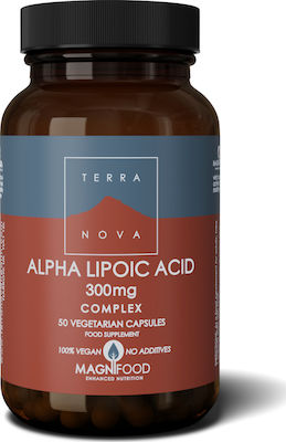 TERRANOVA Alpha Lipoic Acid 300mg Συμπλήρωμα Διατροφής Κατά των Ελέυθερων Ριζών 50Caps.