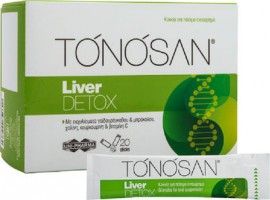 Uni-Pharma TONOSAN Liver DETOX συμπλήρωμα διατροφής με εκχυλίσματα γαϊδουράγκαθου & μπροκόλου, χολίνη, κουρκουμίνη & βιταμίνη C , 20 φακελίσκοι