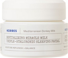 Korres Revitalizing Miracle Milk Triple-Hyaluronic Sleeping Facial Κρέμα Νυκτός για Ενυδάτωση & Θρέψη με Γάλα Γαϊδούρας, 40ml
