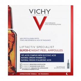 Vichy Liftactiv Specialist Glyco - C Night Pell Σύμπλοκο Γλυκολικού Οξέος με Βιταμίνη C για Λάμψη & Λείανση κατά των Δυσχρωμιών, 2ml x 30amp