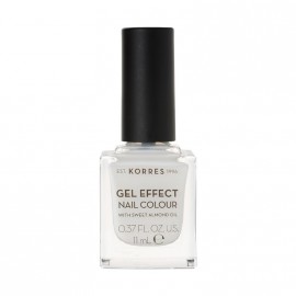 Korres Βερνίκι Νυχιών Gel Effect Nail Colour No.02 Porcelain White 11ml