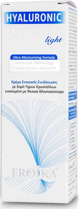 Froika Hyaluronic Moist Cream Light Κρέμα Λεπτόρρευστης Υφής για Εντατική Ενυδάτωση με Υαλουρονικό Οξύ, 50ml