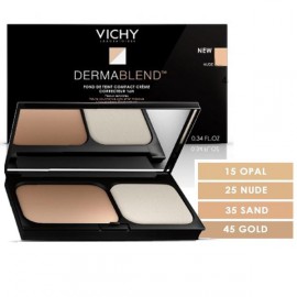 Vichy Dermablend Compact Cream SPF30 No.45 Gold Make-Up Χαρίζει Ομοιογενές και Λαμπερό Αποτέλεσμα, 9.5 gr