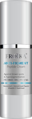FROIKA Anti Pigment Anti Cream Πεπτιδική Κρέμα Προσώπου κατά των Καφέ Κηλίδων 30ml