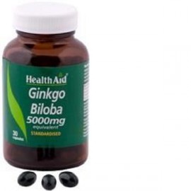 Health Aid Ginkgo Biloba για την ενίσχυση της μνήμης & της συγκέντρωσης 5000mg 30κάψουλες
