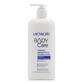 Lactacyd Body Care Shower Gel Deeply Moisturishing 300ml Κρεμώδες Αφρόλουτρο για Πρόσωπο & Σώμα, Κατάλληλο για Ξηρό & Ευαίσθητο Δέρμα