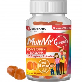 Forte Pharma MultiVit, Πολυβιταμίνες Σε Ζελεδάκια Από 4 Ετών 60gummies.