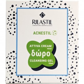 Rilastil Promo Acnestil Attiva Ενυδατική Κρέμα Προσώπου 40ml & Δώρο Acnestil Cleansing Gel Καθαριστικό Τζελ Προσώπου 50ml