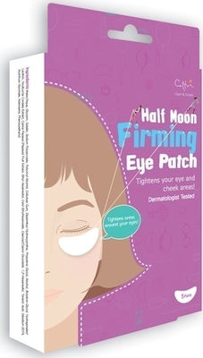 Cettua Half Moon Firming Eye Patch Επιθέματα Ματιών 5 Ζεύγη. Bοηθούν στη μείωση και τον έλεγχο των λεπτών γραμμών γύρω από τα μάτια, ενυδατώνουν την επιδερμίδα σε βάθος.