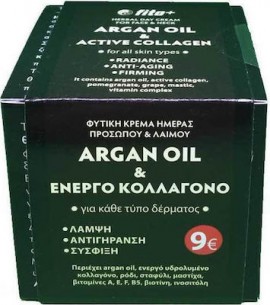 Fito+ Argan Oil & Ενεργό Κολλαγόνο Φυτική Κρέμα Ημέρας Προσώπου & Λαιμού 50ml