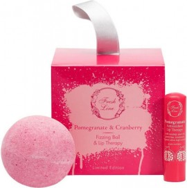 Fresh Line Pomegranate & Cranberry Σετ Περιποίησης με Lip Balm & Άλατα Μπάνιου